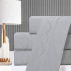 Jogo De Lençol Casal Padrão Bordado 300 Fios Romance 4 Peças