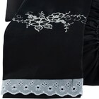 Jogo De Lençol Casal Padrão Bordado 3 Peças - Preto