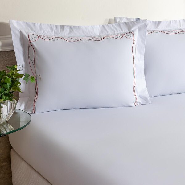 Jogo De Lençol Casal Padrão Egeo Percal 200 Fios 100% Algodão