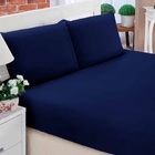 Jogo De Lençol Casal Padrão Liso Pati 03 Peças (18cm De Alt.)