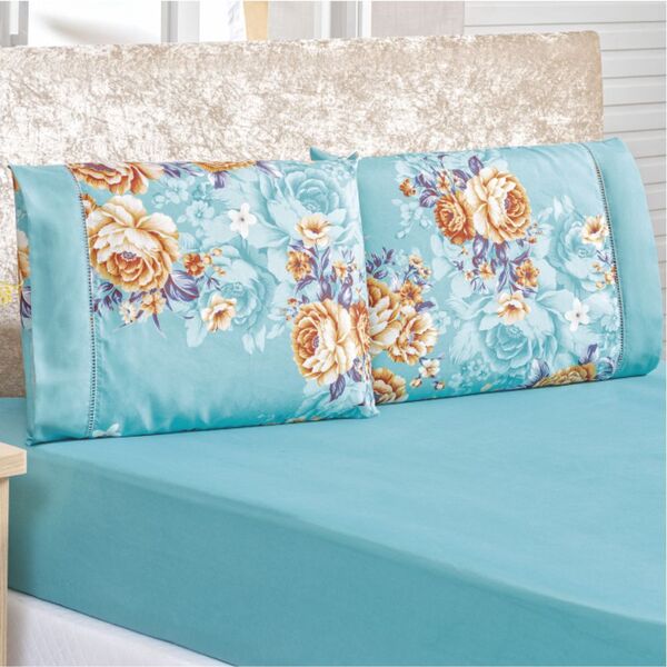 Jogo De Lençol Casal Padrão Naturallys 3 Peças - Jasmine Turq