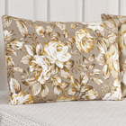 Jogo De Lençol Casal Padrão Patchwork 3 Peças - Cáqui