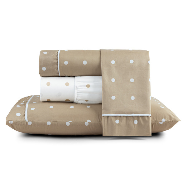 Jogo De Lençol Casal Padrão Petit Poa Micropercal 200 Fios 4