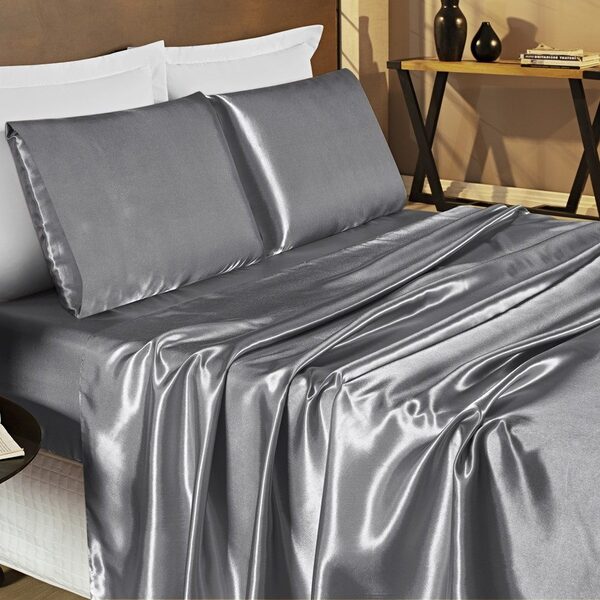 Jogo De Lençol Casal Padrão Romantic Cetim Charmousse 4 Peças