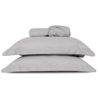 Jogo De Lençol Casal Padrão Slim 200 Fios 3 Peças - Cinza