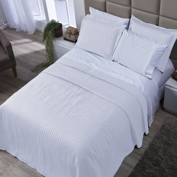 Jogo De Lençol Casal Queen 4 Peças 100% Algodão 140 Fios Vers