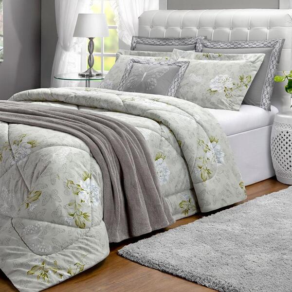 Jogo De Lençol Casal Queen 4 Peças Clorofila 180 Fios - 100%