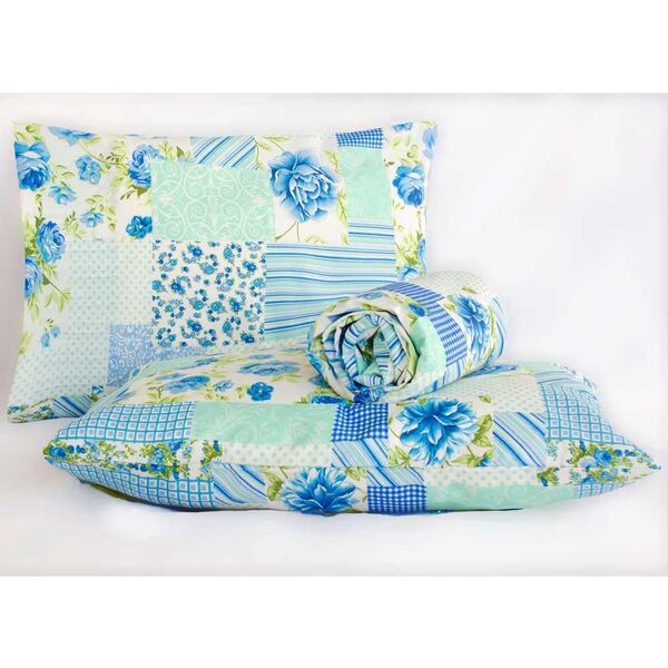 Jogo De Lençol Casal Queen Marina 03 Peças Tecido Misto - Pat