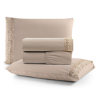 Jogo De Lençol Casal Suavitec Com Grippir 4 Peças - Avelã - 1