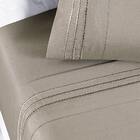 Jogo De Lençol Casal Yara Bordado 4pç 100% Poliéster - Bege