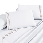 Jogo De Lençol Casal Yara Bordado 4pç 100% Poliéster - Bra_tau