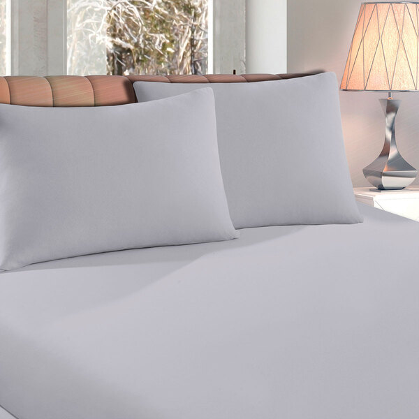 Jogo De Lençol Cinza King De Malha 3 Peças 2,03m X 1,93m X 40