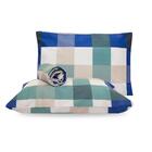 Jogo De Lençol Classic 3 Peças Queen Xadrez Aqua