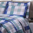 Jogo De Lençol Classic Queen 4 Peças Xadrez Aqua