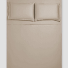 Jogo De Lençol Confort Super Macio 400 Fios Areia Queen Size