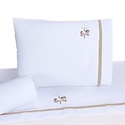 Jogo De Lençol De Berço 100% Alg. Conforto Carrossel Branco