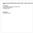 Jogo De Lençol De Malha Branco King 3 Peças 2,03m X 1,93m X 4