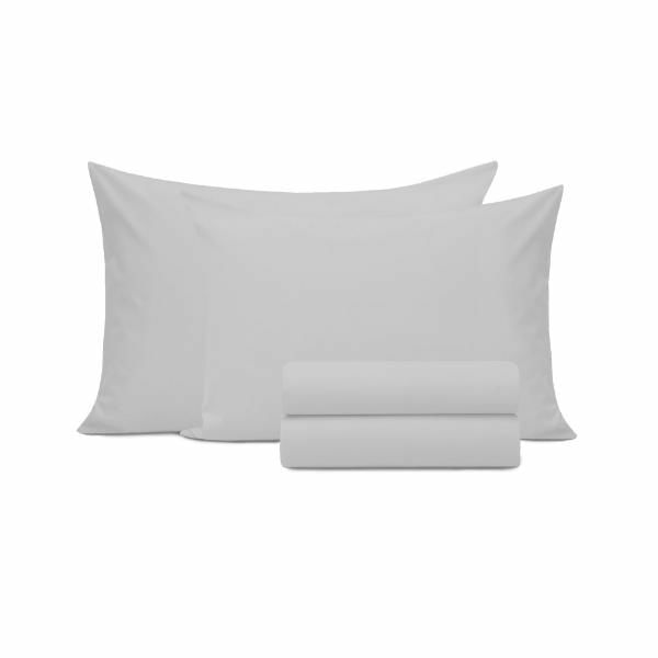 Jogo De Lençol Duplo Com Elástico Domani Dmi Casal Branca 100