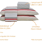 Jogo De Lençol Elástico Casal Padrão Cama Box 4 Peças Sultan