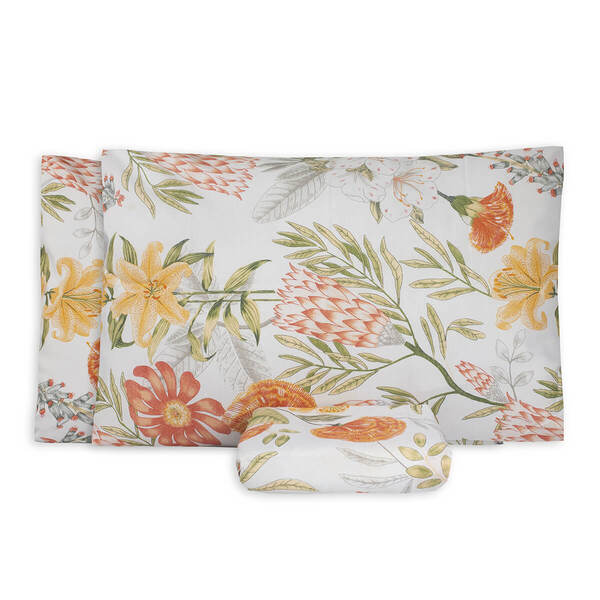 Jogo De Lençol Essencialle Queen 3 Pçs Sem Elástico  Tropical