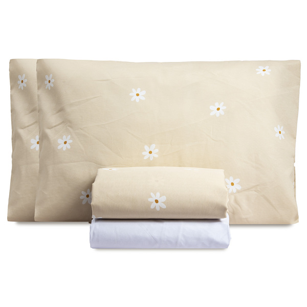 Jogo De Lençol Essencialle Queen 4 Peças  Margaridas