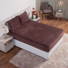 Jogo De Lençol Felpudo Quentinho King 3 Peças Marrom Casa Dona