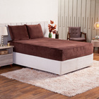 Jogo De Lençol Felpudo Quentinho King 3 Peças Marrom Casa Dona