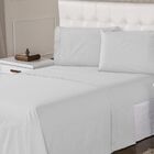 Jogo De Lençol Fios Suave Feito Algodão Casal 3 Peças Branco