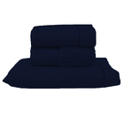 Jogo De Lençol Hotel 4pçs 400 Fios Queen Marinho Casen