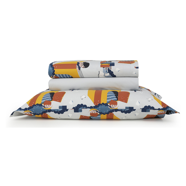 Jogo De Lençol Infantil - 180 Fios - Abracadabra - 3 Peças -