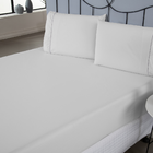 Jogo De Lençol King 140 Fios Ponto Palito Branco Valle Enxova