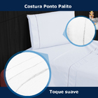 Jogo De Lençol King 3 Peças Percal 400 Fios Branco Casen