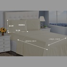 Jogo De Lençol King 400 Fios 3 Peças Bege Ponto Palito Casa D