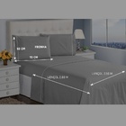 Jogo De Lençol King 400 Fios 3 Peças Prata Ponto Palito Casa