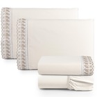 Jogo De Lençol King 4 Pçs Basic Percal 180 Fios Lese Bordado