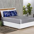 Jogo De Lençol King Alya Cetim 3 Peças - Azul Egipcio