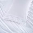 Jogo De Lençol King Bordado Romance 300 Fios 4 Peças - Branco