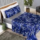 Jogo De Lençol King Cetim Amira 4 Peças Marinho