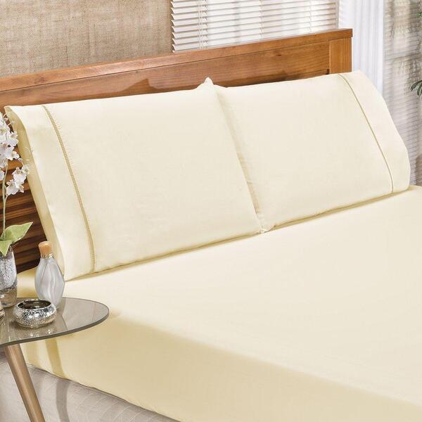 Jogo De Lençol King Classic Percal 180 Fios 3 Peças - Palha