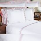 Jogo De Lençol King Com Vira Bordada Percal 200 Fios - Versal