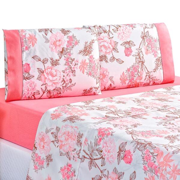 Jogo De Lençol King Exotic Suave Micropercal 200 Fios 4pç 100