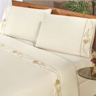 Jogo De Lençol King Imperio 4 Peças Percal 180 Fios - Palha -