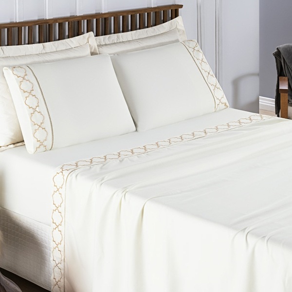 Jogo De Lençol King Infinity Micropercal 300 Fios Toque De Al