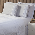 Jogo De Lençol King Liso 3 Peças Com Ponto Palito Percal 160