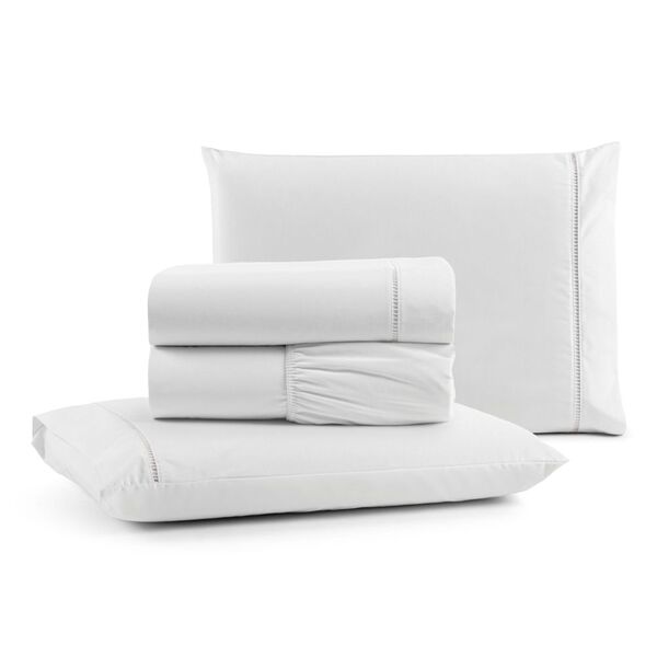 Jogo De Lençol King Mirante 100% Algodão 4 Peças - Branco - 1