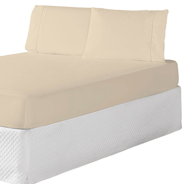 Jogo De Lençol King Percal 200 Fios 3 Pçs Com Elástico Cáqui