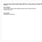 Jogo De Lençol King Ponto Palito 200 Fios 3 Peças Branco Teci