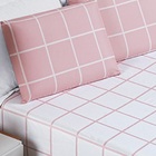 Jogo De Lençol King Square 3pç 100% Poliéster - Rosa