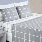 Jogo De Lençol King Square 4 Peças Cinza