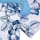 Jogo de Lençol King Teka Diamante Azul Floral 4 Peças